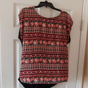 IZ byer rose blouse top